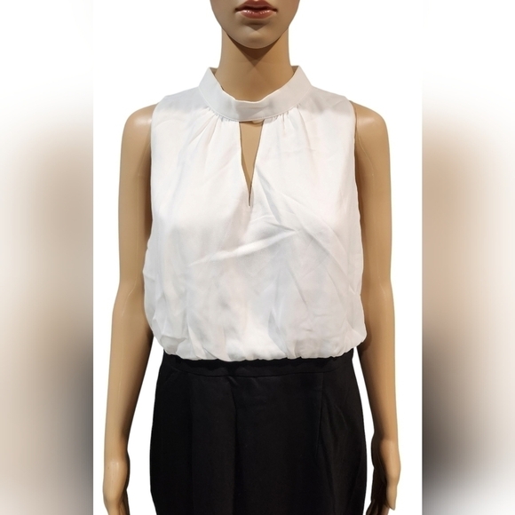 Nwot Derek Lam 10 Crosby Womens black and white keyhole pencil dress Sz 10 - Picture 2 of 8